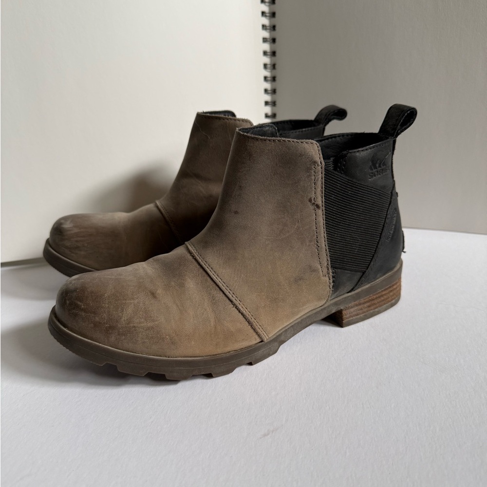Sorel Black and Brown Ankle Boots
